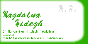 magdolna hidegh business card